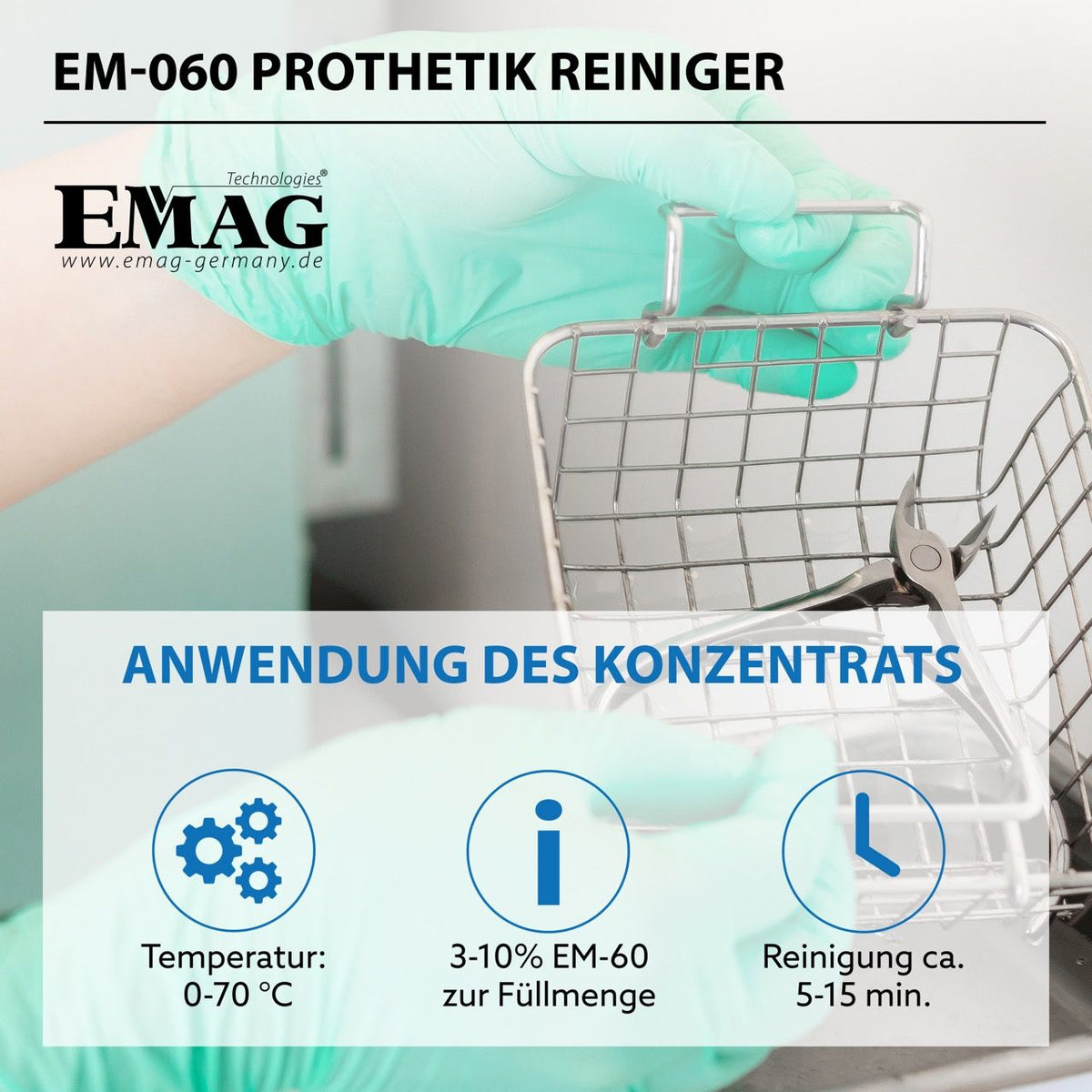 EM-060 Prosthetics Ultrasonic Cleaner