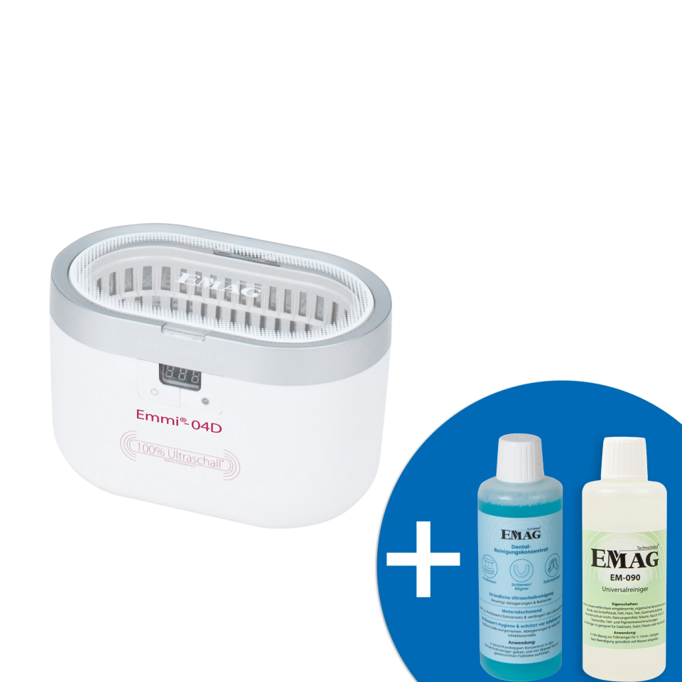 04D Pulitore ad ultrasuoni + Concentrato detergente dentale 100ml